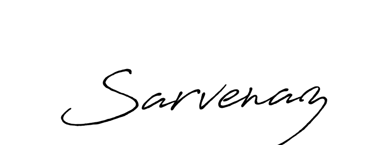 Use a signature maker to create a handwritten signature online. With this signature software, you can design (Antro_Vectra_Bolder) your own signature for name Sarvenaz. Sarvenaz signature style 7 images and pictures png