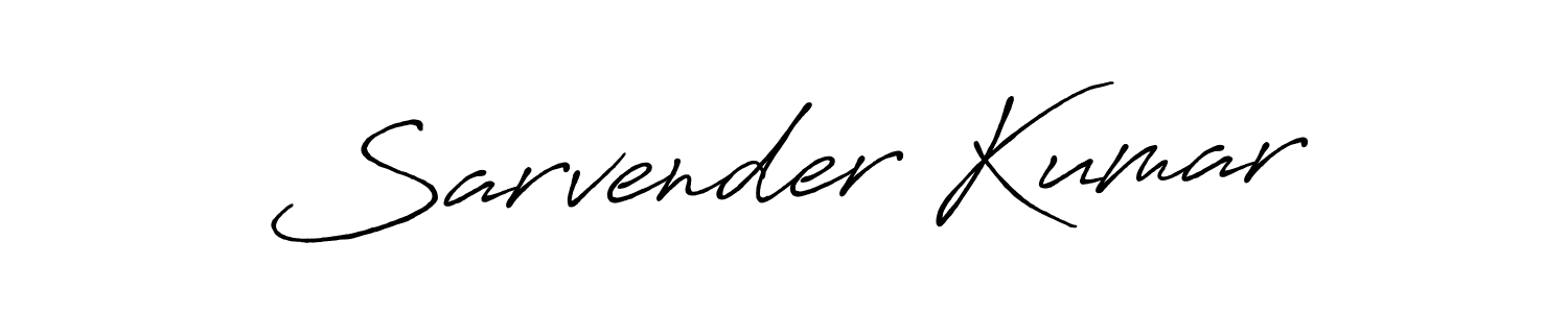 Also we have Sarvender Kumar name is the best signature style. Create professional handwritten signature collection using Antro_Vectra_Bolder autograph style. Sarvender Kumar signature style 7 images and pictures png