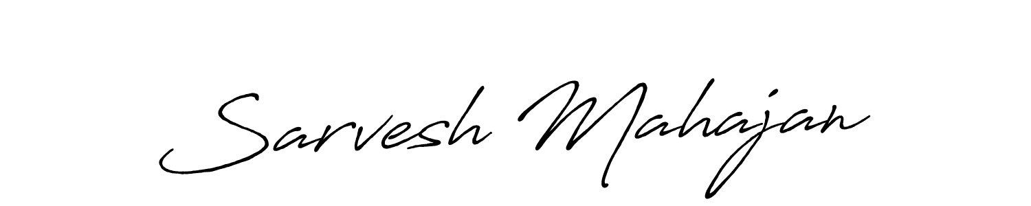 Create a beautiful signature design for name Sarvesh Mahajan. With this signature (Antro_Vectra_Bolder) fonts, you can make a handwritten signature for free. Sarvesh Mahajan signature style 7 images and pictures png
