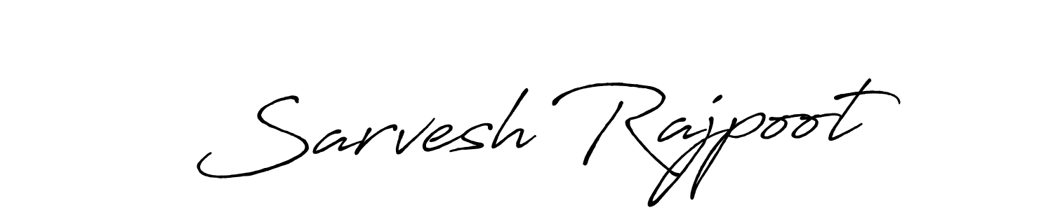 The best way (Antro_Vectra_Bolder) to make a short signature is to pick only two or three words in your name. The name Sarvesh Rajpoot include a total of six letters. For converting this name. Sarvesh Rajpoot signature style 7 images and pictures png