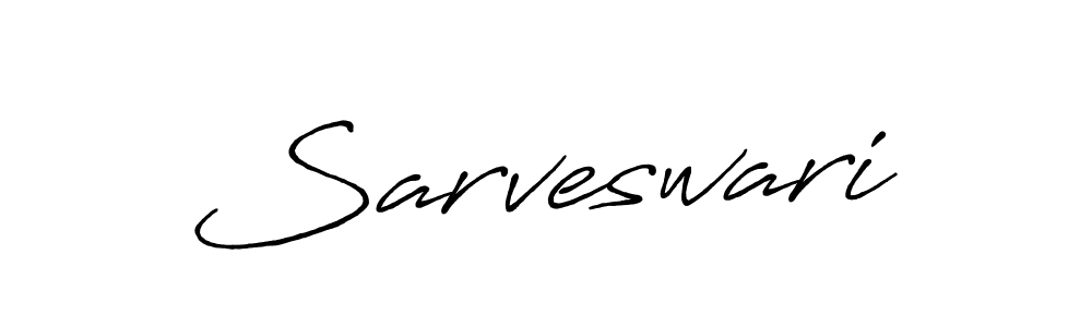 Use a signature maker to create a handwritten signature online. With this signature software, you can design (Antro_Vectra_Bolder) your own signature for name Sarveswari. Sarveswari signature style 7 images and pictures png