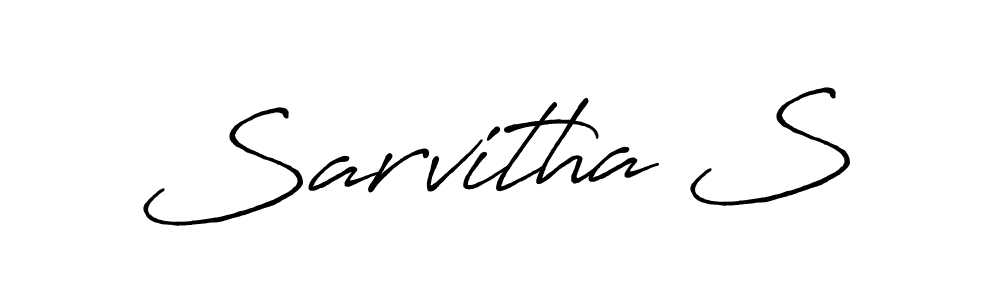 Use a signature maker to create a handwritten signature online. With this signature software, you can design (Antro_Vectra_Bolder) your own signature for name Sarvitha S. Sarvitha S signature style 7 images and pictures png