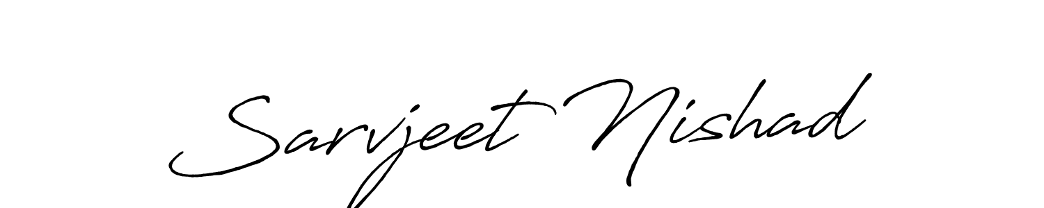 if you are searching for the best signature style for your name Sarvjeet Nishad. so please give up your signature search. here we have designed multiple signature styles  using Antro_Vectra_Bolder. Sarvjeet Nishad signature style 7 images and pictures png