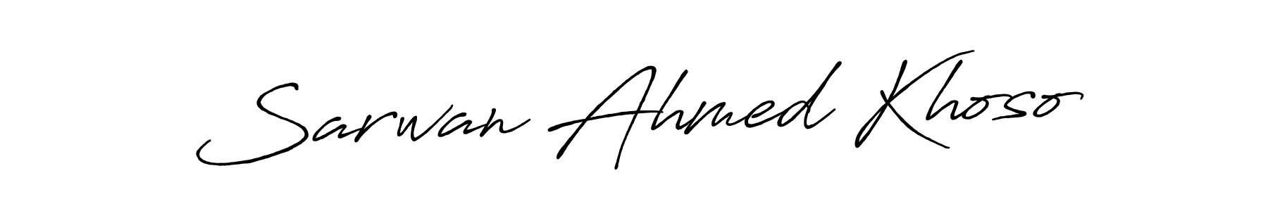 Create a beautiful signature design for name Sarwan Ahmed Khoso. With this signature (Antro_Vectra_Bolder) fonts, you can make a handwritten signature for free. Sarwan Ahmed Khoso signature style 7 images and pictures png