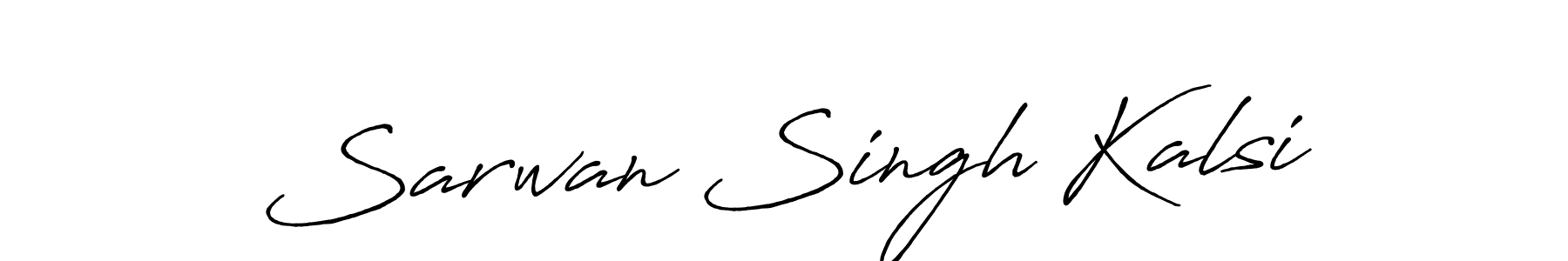 The best way (Antro_Vectra_Bolder) to make a short signature is to pick only two or three words in your name. The name Sarwan Singh Kalsi include a total of six letters. For converting this name. Sarwan Singh Kalsi signature style 7 images and pictures png