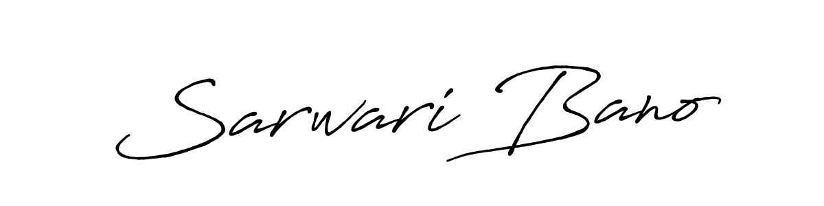 How to make Sarwari Bano name signature. Use Antro_Vectra_Bolder style for creating short signs online. This is the latest handwritten sign. Sarwari Bano signature style 7 images and pictures png