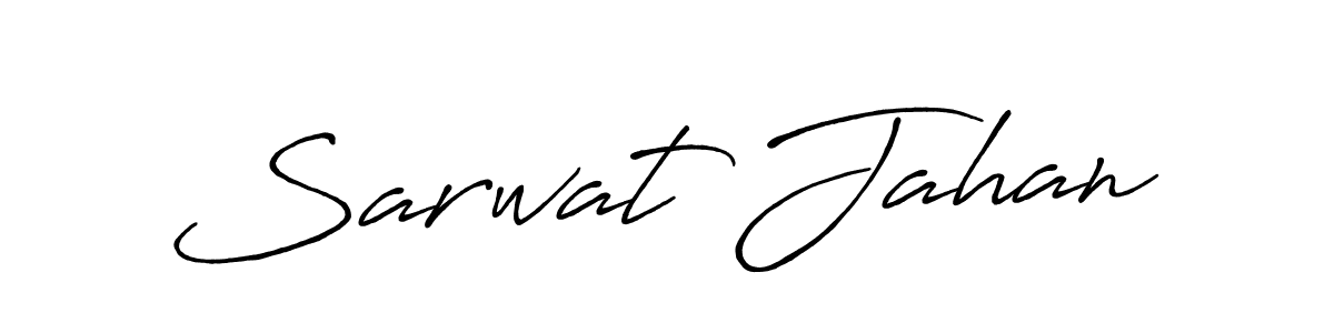 Make a beautiful signature design for name Sarwat Jahan. With this signature (Antro_Vectra_Bolder) style, you can create a handwritten signature for free. Sarwat Jahan signature style 7 images and pictures png