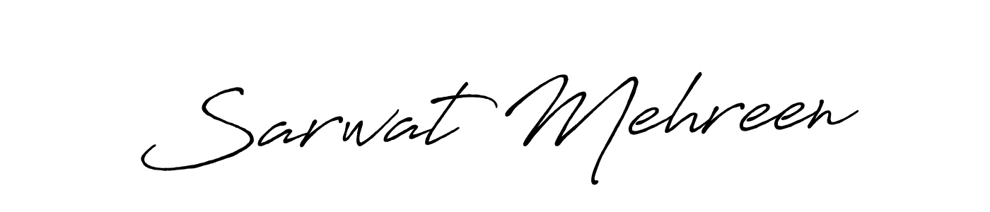 The best way (Antro_Vectra_Bolder) to make a short signature is to pick only two or three words in your name. The name Sarwat Mehreen include a total of six letters. For converting this name. Sarwat Mehreen signature style 7 images and pictures png