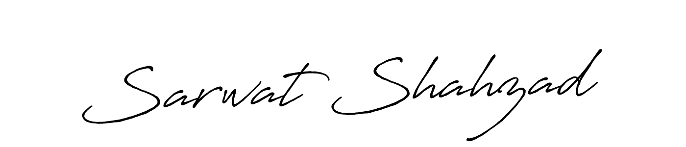 Make a beautiful signature design for name Sarwat Shahzad. With this signature (Antro_Vectra_Bolder) style, you can create a handwritten signature for free. Sarwat Shahzad signature style 7 images and pictures png