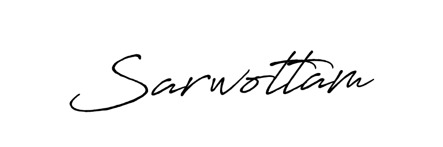 How to make Sarwottam name signature. Use Antro_Vectra_Bolder style for creating short signs online. This is the latest handwritten sign. Sarwottam signature style 7 images and pictures png