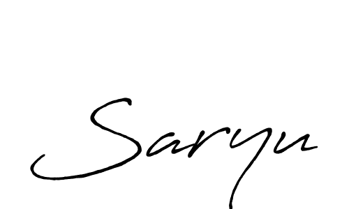 Use a signature maker to create a handwritten signature online. With this signature software, you can design (Antro_Vectra_Bolder) your own signature for name Saryu. Saryu signature style 7 images and pictures png