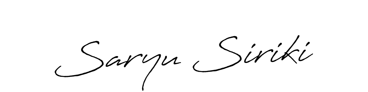 Saryu Siriki stylish signature style. Best Handwritten Sign (Antro_Vectra_Bolder) for my name. Handwritten Signature Collection Ideas for my name Saryu Siriki. Saryu Siriki signature style 7 images and pictures png