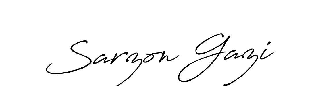 Sarzon Gazi stylish signature style. Best Handwritten Sign (Antro_Vectra_Bolder) for my name. Handwritten Signature Collection Ideas for my name Sarzon Gazi. Sarzon Gazi signature style 7 images and pictures png
