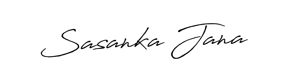 Make a beautiful signature design for name Sasanka Jana. With this signature (Antro_Vectra_Bolder) style, you can create a handwritten signature for free. Sasanka Jana signature style 7 images and pictures png
