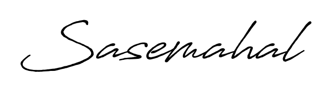 A classic penmanship look for Sasemahal. The Antro_Vectra_Bolder font brings timeless elegance and confidence to every signed document. Sasemahal signature style 7 images and pictures png