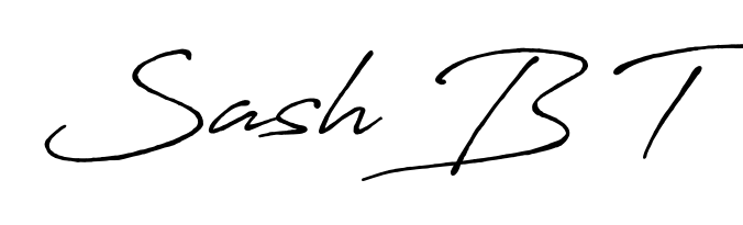 A timeless handwritten aesthetic for Sash B T. The Antro_Vectra_Bolder font gives your signature a handcrafted feel with natural curves. Sash B T signature style 7 images and pictures png