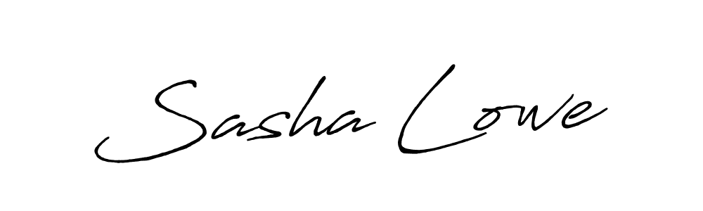 Make a beautiful signature design for name Sasha Lowe. With this signature (Antro_Vectra_Bolder) style, you can create a handwritten signature for free. Sasha Lowe signature style 7 images and pictures png