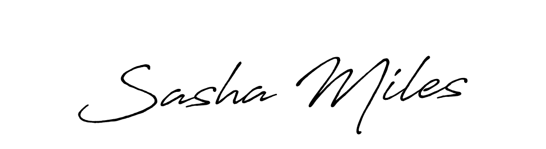 Use a signature maker to create a handwritten signature online. With this signature software, you can design (Antro_Vectra_Bolder) your own signature for name Sasha Miles. Sasha Miles signature style 7 images and pictures png