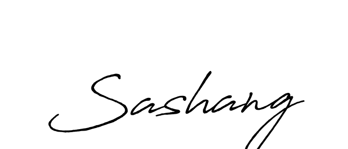 Use a signature maker to create a handwritten signature online. With this signature software, you can design (Antro_Vectra_Bolder) your own signature for name Sashang. Sashang signature style 7 images and pictures png