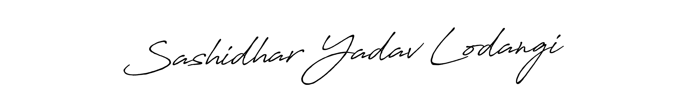 Make a beautiful signature design for name Sashidhar Yadav Lodangi. With this signature (Antro_Vectra_Bolder) style, you can create a handwritten signature for free. Sashidhar Yadav Lodangi signature style 7 images and pictures png