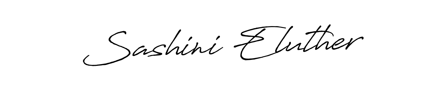 Sashini Eluther stylish signature style. Best Handwritten Sign (Antro_Vectra_Bolder) for my name. Handwritten Signature Collection Ideas for my name Sashini Eluther. Sashini Eluther signature style 7 images and pictures png