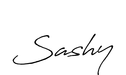 Use a signature maker to create a handwritten signature online. With this signature software, you can design (Antro_Vectra_Bolder) your own signature for name Sashy. Sashy signature style 7 images and pictures png