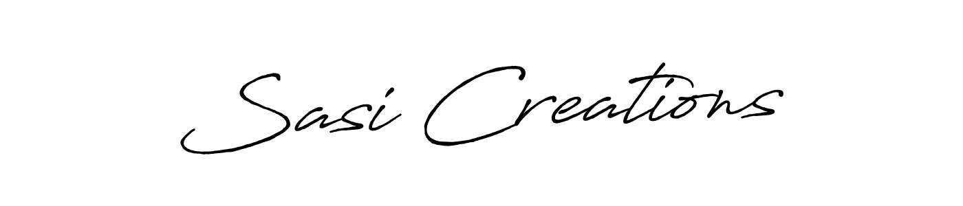Make a beautiful signature design for name Sasi Creations. With this signature (Antro_Vectra_Bolder) style, you can create a handwritten signature for free. Sasi Creations signature style 7 images and pictures png