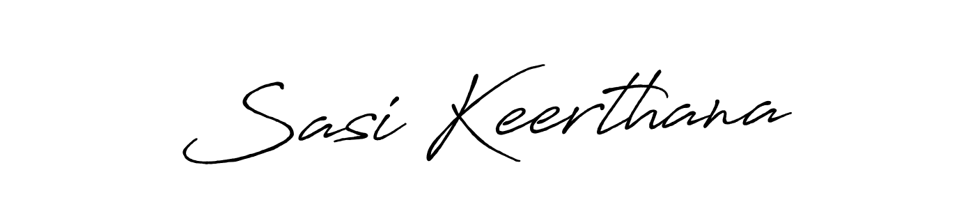 How to make Sasi Keerthana name signature. Use Antro_Vectra_Bolder style for creating short signs online. This is the latest handwritten sign. Sasi Keerthana signature style 7 images and pictures png