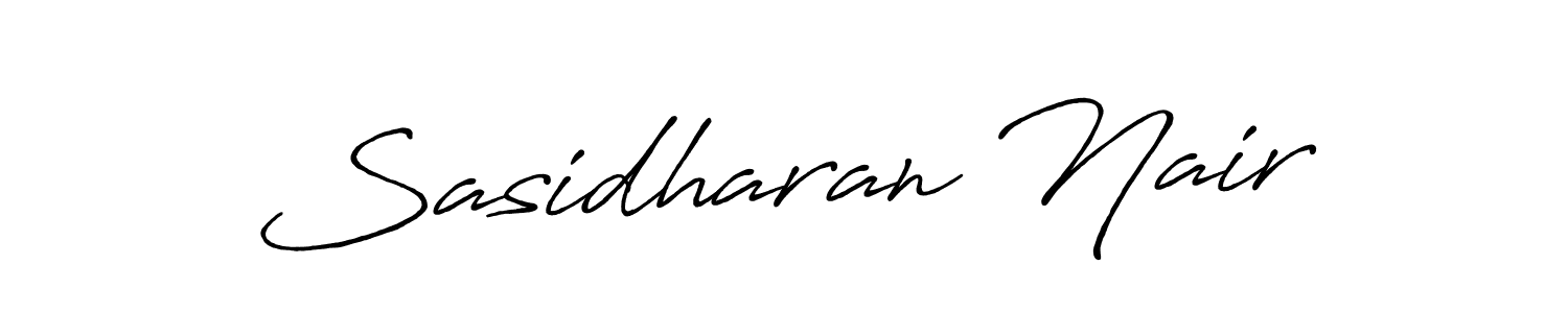 Also we have Sasidharan Nair name is the best signature style. Create professional handwritten signature collection using Antro_Vectra_Bolder autograph style. Sasidharan Nair signature style 7 images and pictures png