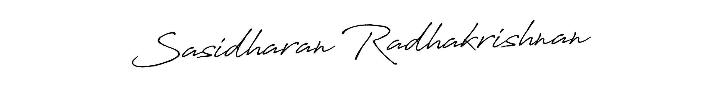 Create a beautiful signature design for name Sasidharan Radhakrishnan. With this signature (Antro_Vectra_Bolder) fonts, you can make a handwritten signature for free. Sasidharan Radhakrishnan signature style 7 images and pictures png