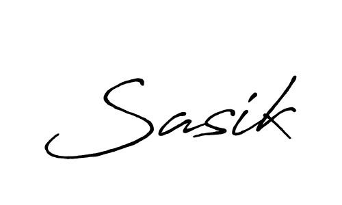 Design your own signature with our free online signature maker. With this signature software, you can create a handwritten (Antro_Vectra_Bolder) signature for name Sasik. Sasik signature style 7 images and pictures png