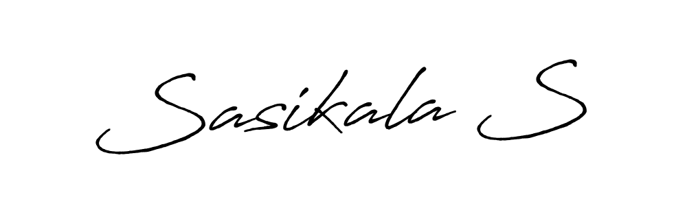 if you are searching for the best signature style for your name Sasikala S. so please give up your signature search. here we have designed multiple signature styles  using Antro_Vectra_Bolder. Sasikala S signature style 7 images and pictures png