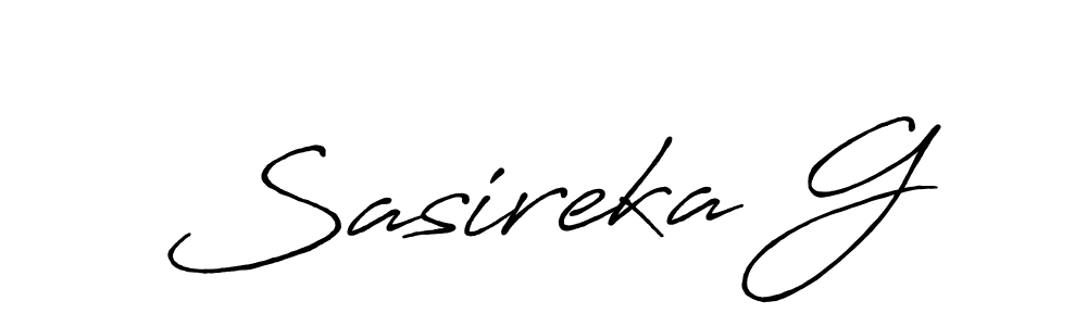 Sasireka G stylish signature style. Best Handwritten Sign (Antro_Vectra_Bolder) for my name. Handwritten Signature Collection Ideas for my name Sasireka G. Sasireka G signature style 7 images and pictures png