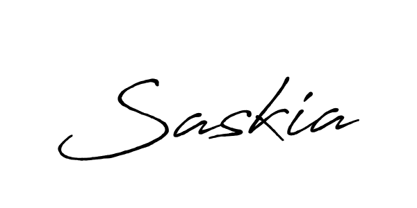 You should practise on your own different ways (Antro_Vectra_Bolder) to write your name (Saskia) in signature. don't let someone else do it for you. Saskia signature style 7 images and pictures png