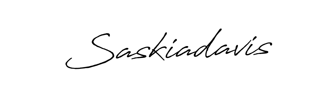 How to make Saskiadavis name signature. Use Antro_Vectra_Bolder style for creating short signs online. This is the latest handwritten sign. Saskiadavis signature style 7 images and pictures png