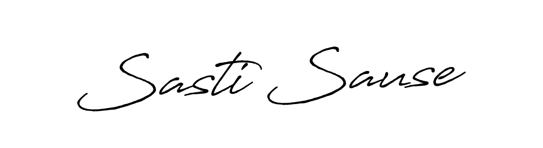 How to make Sasti Sause name signature. Use Antro_Vectra_Bolder style for creating short signs online. This is the latest handwritten sign. Sasti Sause signature style 7 images and pictures png