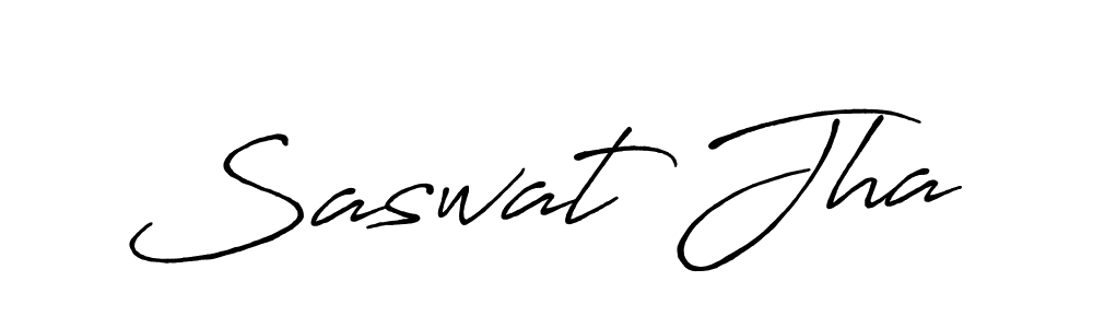 Design your own signature with our free online signature maker. With this signature software, you can create a handwritten (Antro_Vectra_Bolder) signature for name Saswat Jha. Saswat Jha signature style 7 images and pictures png