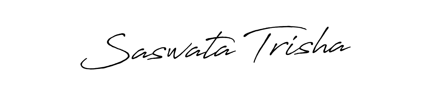 Make a beautiful signature design for name Saswata Trisha. With this signature (Antro_Vectra_Bolder) style, you can create a handwritten signature for free. Saswata Trisha signature style 7 images and pictures png