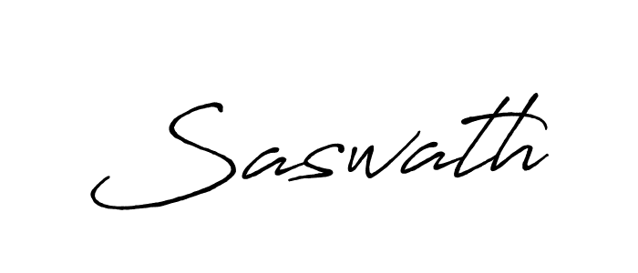 Design your own signature with our free online signature maker. With this signature software, you can create a handwritten (Antro_Vectra_Bolder) signature for name Saswath. Saswath signature style 7 images and pictures png