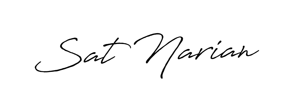 Create a beautiful signature design for name Sat Narian. With this signature (Antro_Vectra_Bolder) fonts, you can make a handwritten signature for free. Sat Narian signature style 7 images and pictures png
