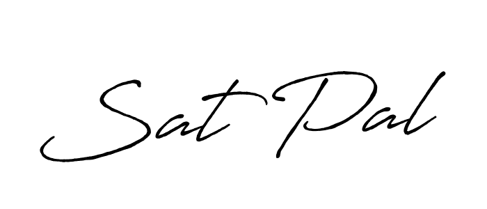 Use a signature maker to create a handwritten signature online. With this signature software, you can design (Antro_Vectra_Bolder) your own signature for name Sat Pal. Sat Pal signature style 7 images and pictures png