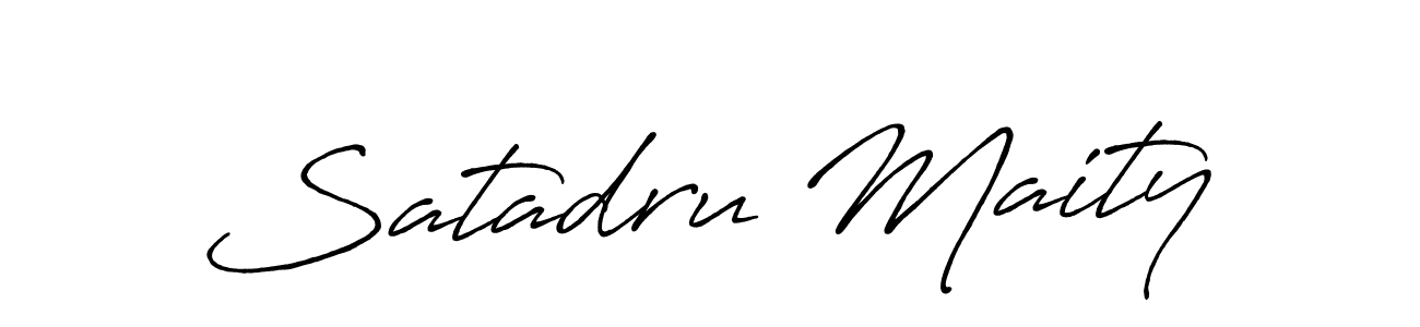 Satadru Maity stylish signature style. Best Handwritten Sign (Antro_Vectra_Bolder) for my name. Handwritten Signature Collection Ideas for my name Satadru Maity. Satadru Maity signature style 7 images and pictures png