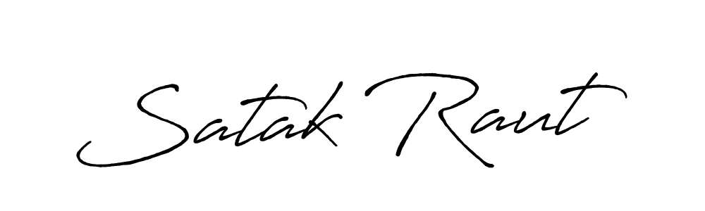 Design your own signature with our free online signature maker. With this signature software, you can create a handwritten (Antro_Vectra_Bolder) signature for name Satak Raut. Satak Raut signature style 7 images and pictures png