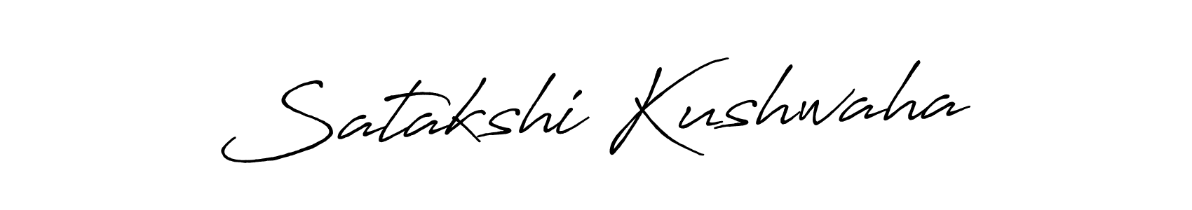 Create a beautiful signature design for name Satakshi Kushwaha. With this signature (Antro_Vectra_Bolder) fonts, you can make a handwritten signature for free. Satakshi Kushwaha signature style 7 images and pictures png