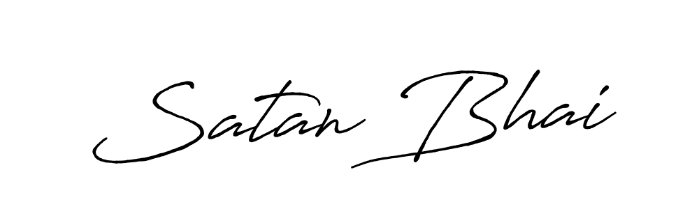 Satan Bhai stylish signature style. Best Handwritten Sign (Antro_Vectra_Bolder) for my name. Handwritten Signature Collection Ideas for my name Satan Bhai. Satan Bhai signature style 7 images and pictures png