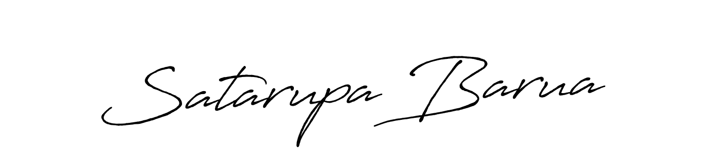 Create a beautiful signature design for name Satarupa Barua. With this signature (Antro_Vectra_Bolder) fonts, you can make a handwritten signature for free. Satarupa Barua signature style 7 images and pictures png
