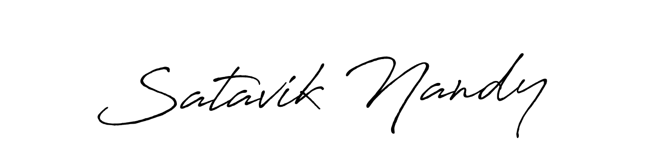 Use a signature maker to create a handwritten signature online. With this signature software, you can design (Antro_Vectra_Bolder) your own signature for name Satavik Nandy. Satavik Nandy signature style 7 images and pictures png