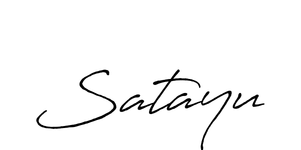 Satayu stylish signature style. Best Handwritten Sign (Antro_Vectra_Bolder) for my name. Handwritten Signature Collection Ideas for my name Satayu. Satayu signature style 7 images and pictures png
