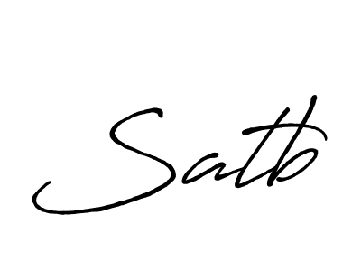 Design your own signature with our free online signature maker. With this signature software, you can create a handwritten (Antro_Vectra_Bolder) signature for name Satb. Satb signature style 7 images and pictures png
