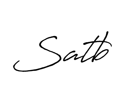 Design your own signature with our free online signature maker. With this signature software, you can create a handwritten (Antro_Vectra_Bolder) signature for name Satb. Satb signature style 7 images and pictures png